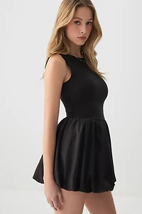 Ardene Mini Bubble Dress in Black | Size | Polyester/Cotton/Elastane