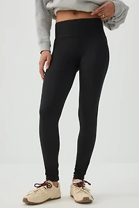 Legging taille haute côtelé