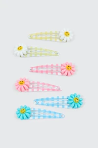 Lot de 6 pinces à cheveux à marguerites