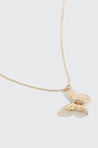 Collier papillon doré