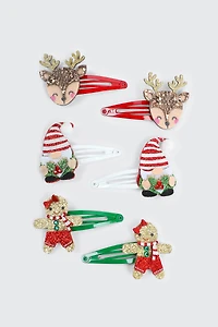 Ardene 6-Pack Festives Hair Snap Clips