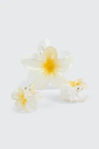 Lot de 3 pinces à cheveux fleurs tropicales