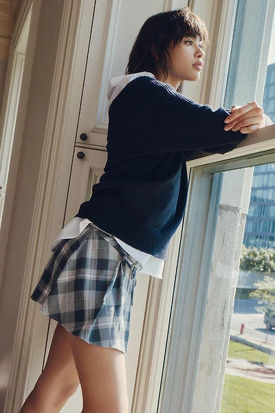 Ardene Bow Front Mini Skirt in | Size | Polyester/Rayon/Spandex