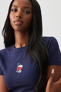 Ardene Snoopy Baby T-Shirt in Dark Blue | Size | Cotton/Elastane