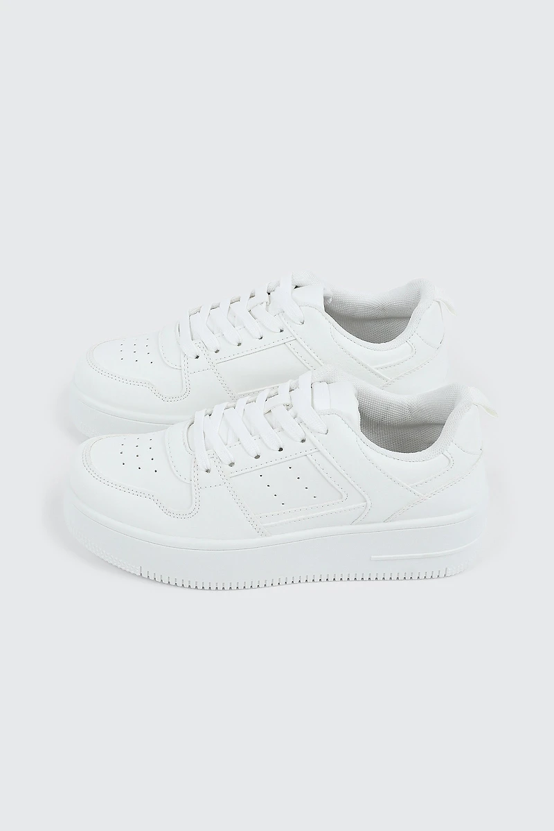 Espadrilles lacées à semelle épaisse