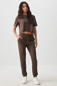 Ardene Super Soft Sweatpants in Brown | Size | Polyester/Elastane | Eco-Conscious