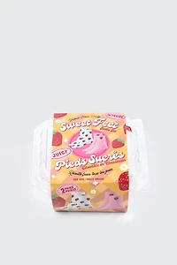 Ardene 2-Pack Strawberry Socks Set in Red | Polyester/Cotton/Elastane