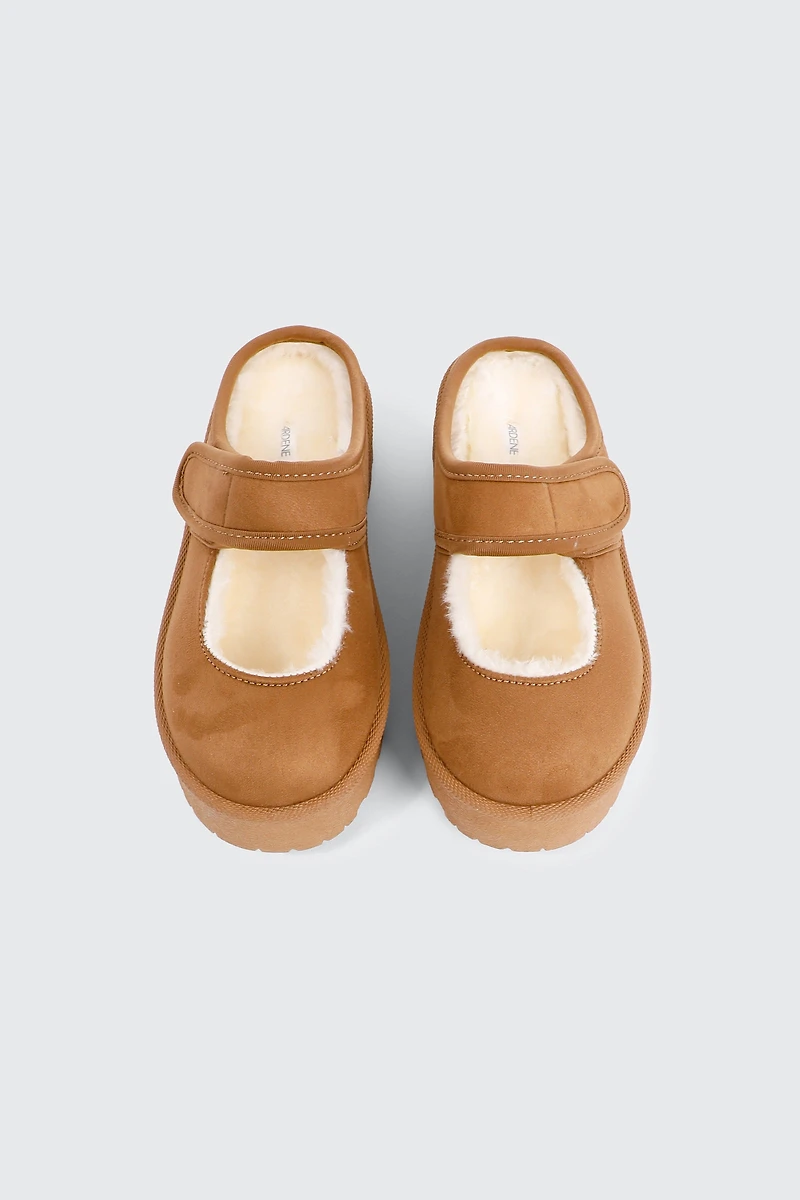 Chaussures Mary Jane en faux mouton