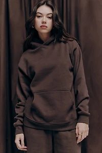 Ardene MADESOFT Fleece Hoodie in Terra Brown | Size | Polyester/Cotton | Eco-Conscious