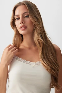 Ardene HUSHKNIT PJ Tank Top in Beige | Size | Polyester/Elastane | Eco-Conscious