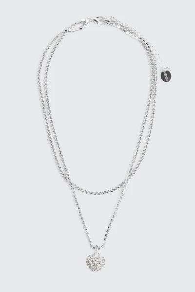 Colliers deux rangs cœur