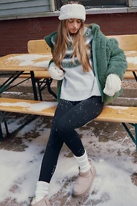 Legging côtelé sans coutures