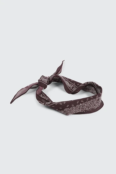 Ardene Triangle Paisley Bandana in Brown | 100% Cotton