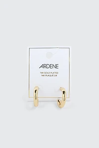 Anneaux mini tubulaires plaqués or 14K