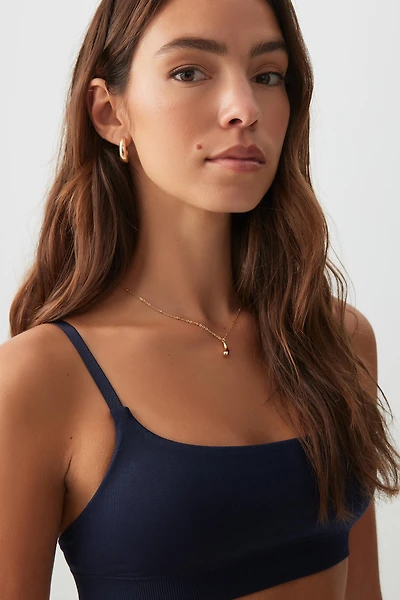 Ardene Everyday Seamless Bralette in Dark Blue | Size | Nylon/Elastane | Eco-Conscious