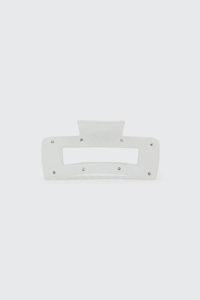 Ardene Embellished Cutout Hair Claw in White