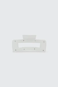 Ardene Embellished Cutout Hair Claw in White