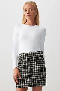 Ardene Mini Tweed Skirt | Size | Polyester