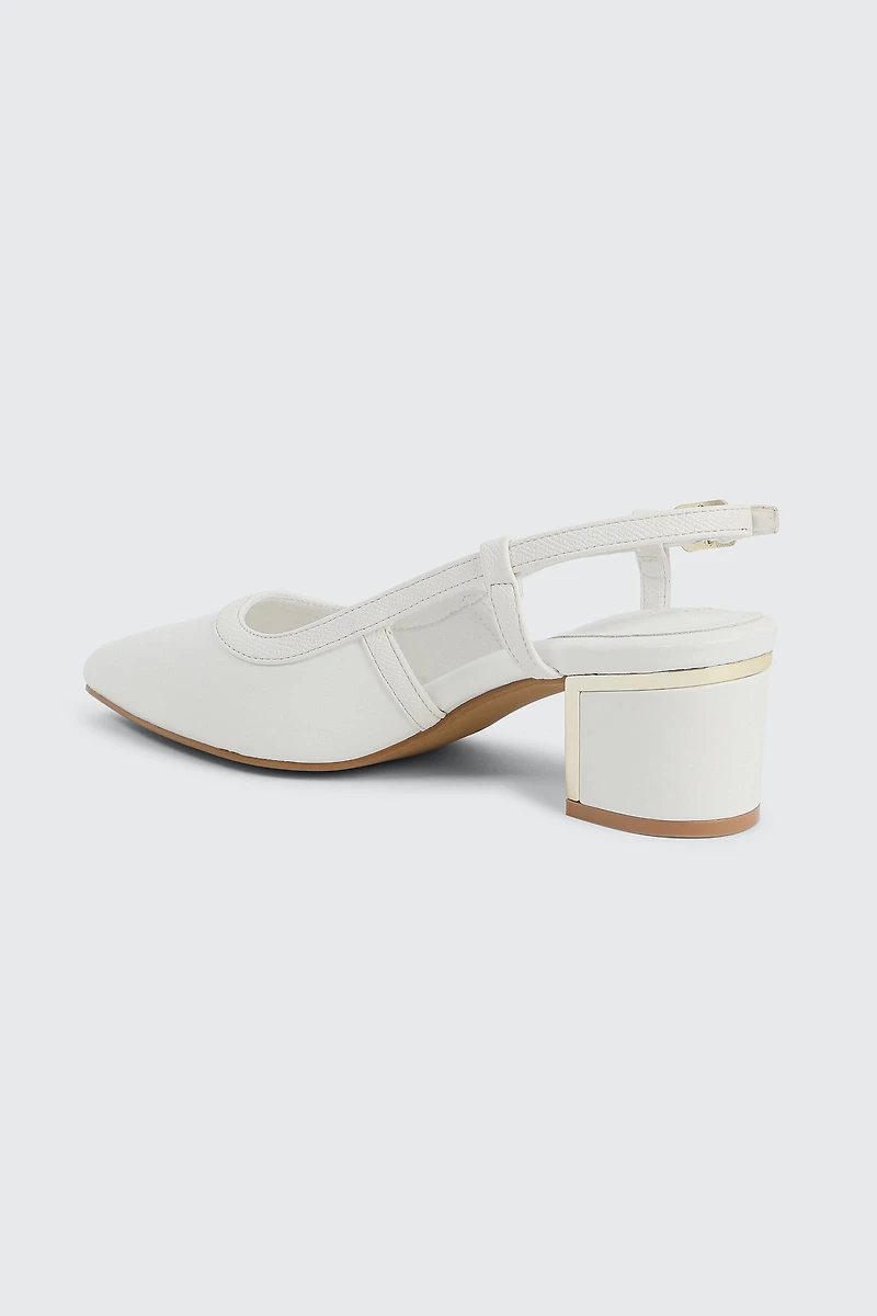 Escarpins à bride arrière et talon bloc