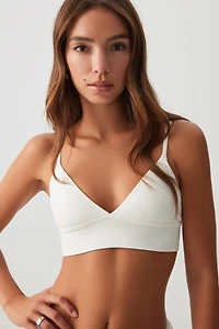 Soutien-gorge léger triangle côtelé sans coutures