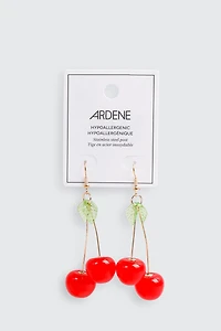 Boucles d’oreilles cerises pendantes