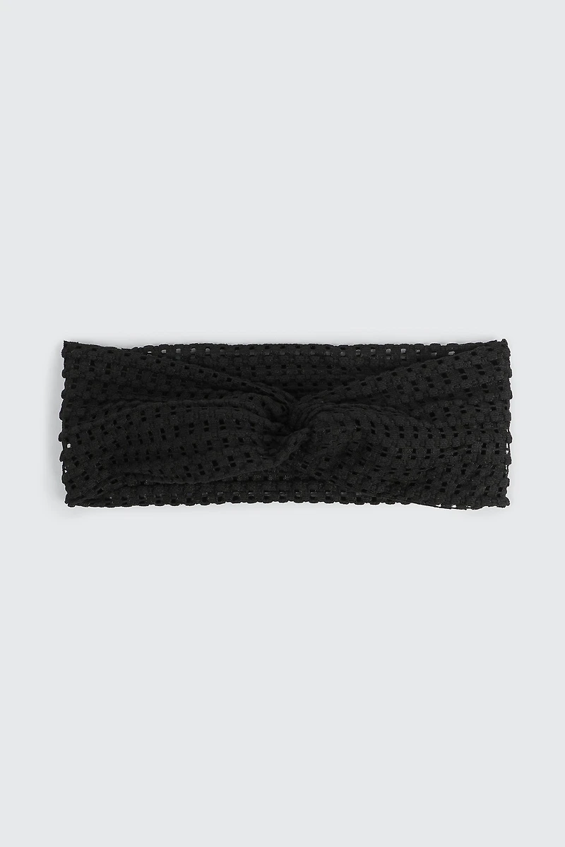 Ardene Open Mesh Knotted Headwrap in