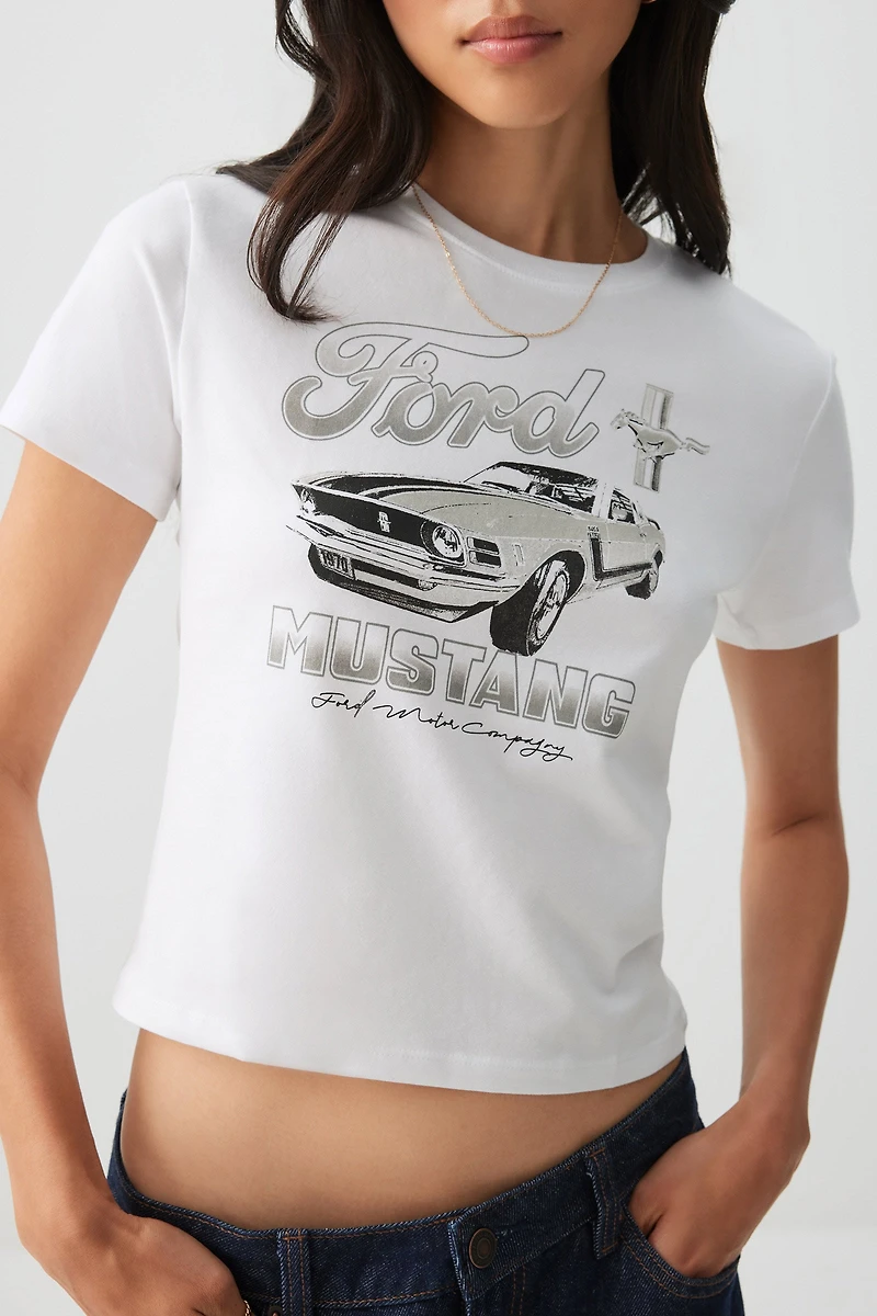 T-shirt court et ajusté Mustang