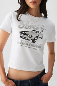 T-shirt court et ajusté Mustang