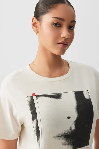 Ardene Oversized Ariana Grande T-Shirt in White | Size | 100% Cotton