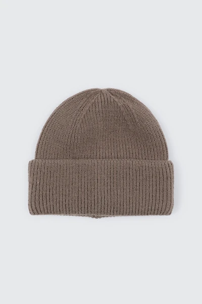 Ardene Man Khaki Rib Beanie For Men in Brown | Polyester