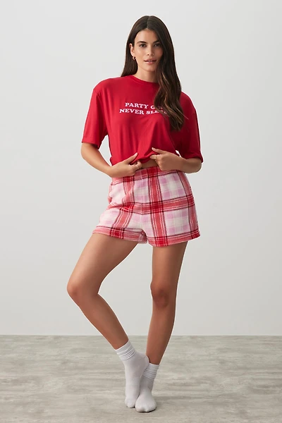 Ardene SUNDAYSOFT Boxer Shorts in Light Pink | Size | Polyester | Eco-Conscious