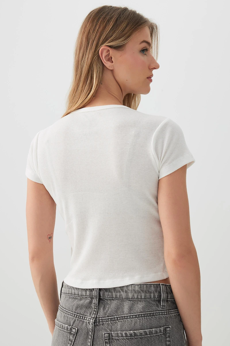 T-shirt court et ajusté Madame