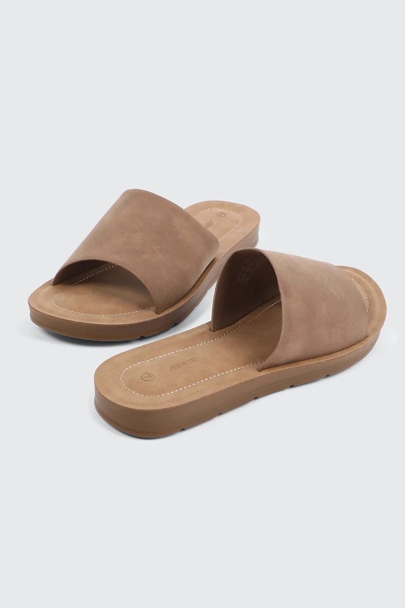 Sandales à semelle plateforme et bande unique