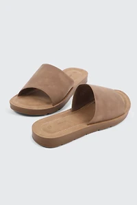 Sandales à semelle plateforme et bande unique