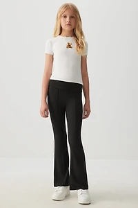 Ardene Kids Foldover Flare Leggings in | Size | Polyester/Elastane