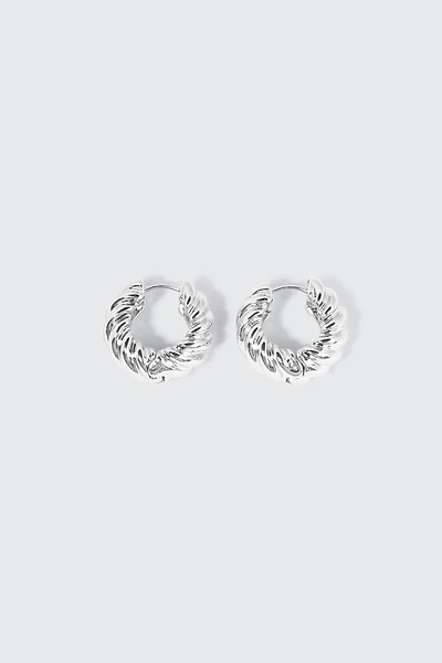 Ardene Croissant Hoop Earrings in Silver | Stainless Steel