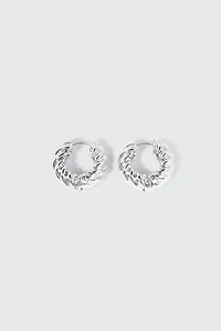 Ardene Croissant Hoop Earrings in Silver | Stainless Steel