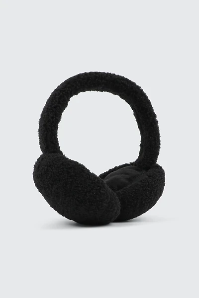Ardene Sherpa Earmuffs in Black | Polyester