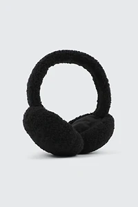 Ardene Sherpa Earmuffs in Black | Polyester