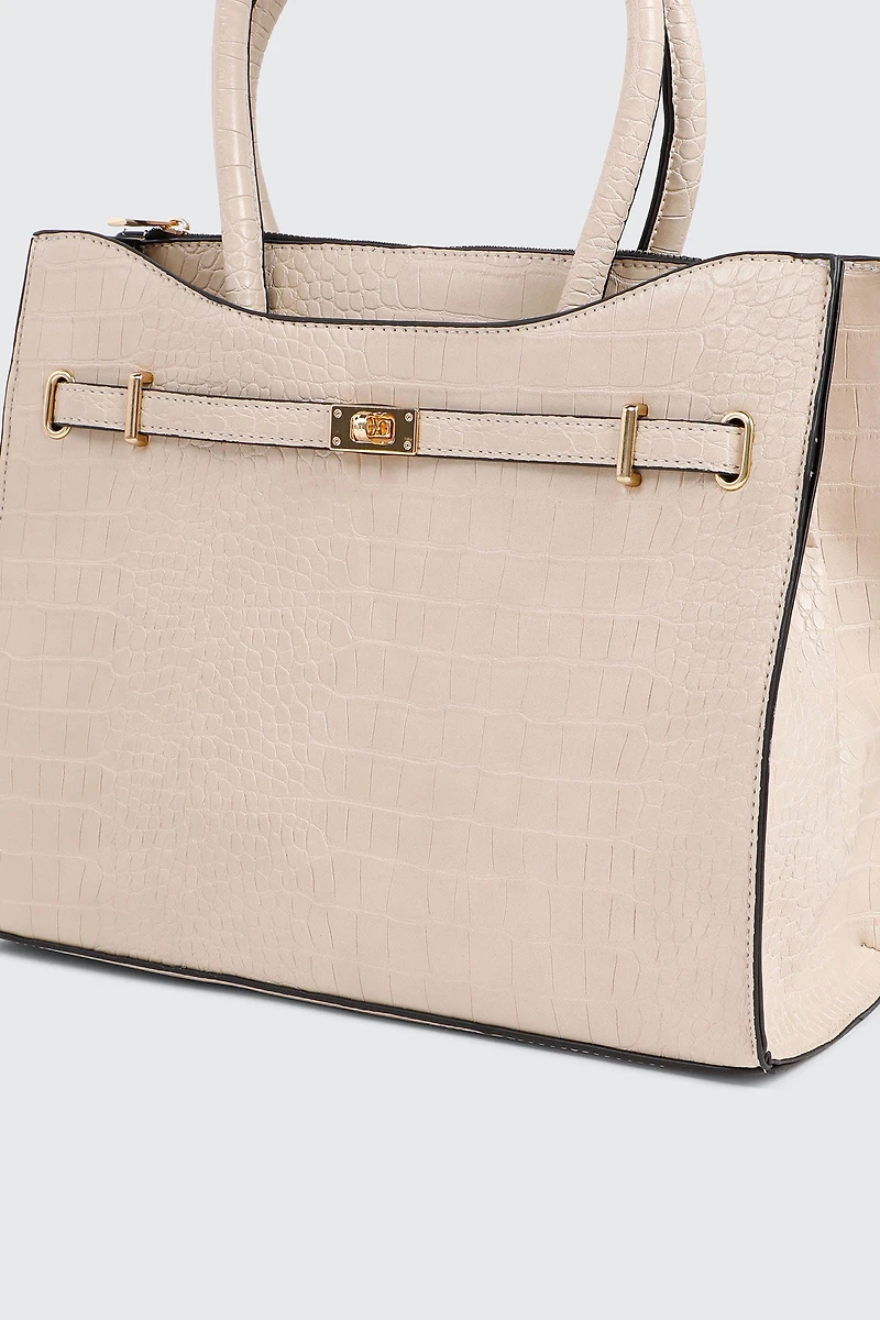 Sac fourre-tout embossé croco