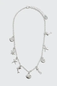 Ardene Sea Creature Necklace in Silver