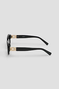 Lunettes de soleil rectangulaires noires