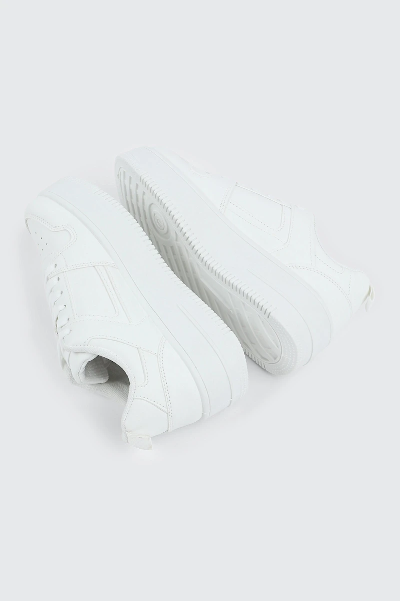 Espadrilles lacées à semelle épaisse