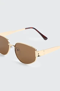 Lunettes de soleil rectangulaires fines