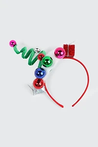 Ardene Spiral Xmas Tree Headband in Red