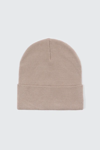 Ardene Super Soft Solid Beanie in Beige | Polyester/Elastane