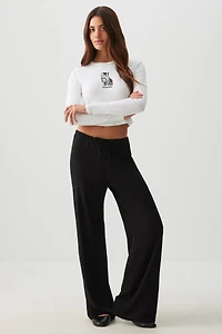 T-shirt ultracourt à manches longues graphique