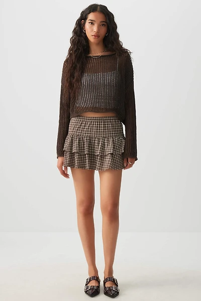 Ardene Boxy Open Stitch Sweater in | Size | Polyester/Cotton