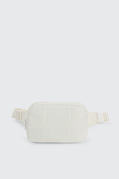 Ardene Quilted Fanny Pack in White | 100% Recycled Polyester/Nylon | Eco-Conscious