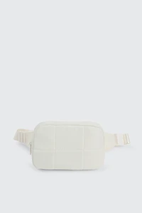 Ardene Quilted Fanny Pack in White | 100% Recycled Polyester/Nylon | Eco-Conscious